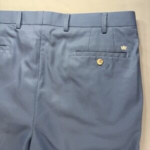 Peter Millar Golf Pants Mens 36x30 Blue Wicking Stretch Houndstooth Straight